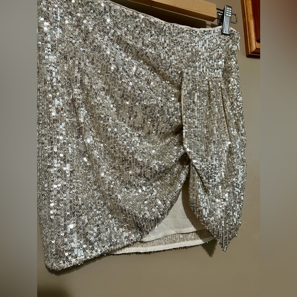 Free People Sequin Mini Skirt